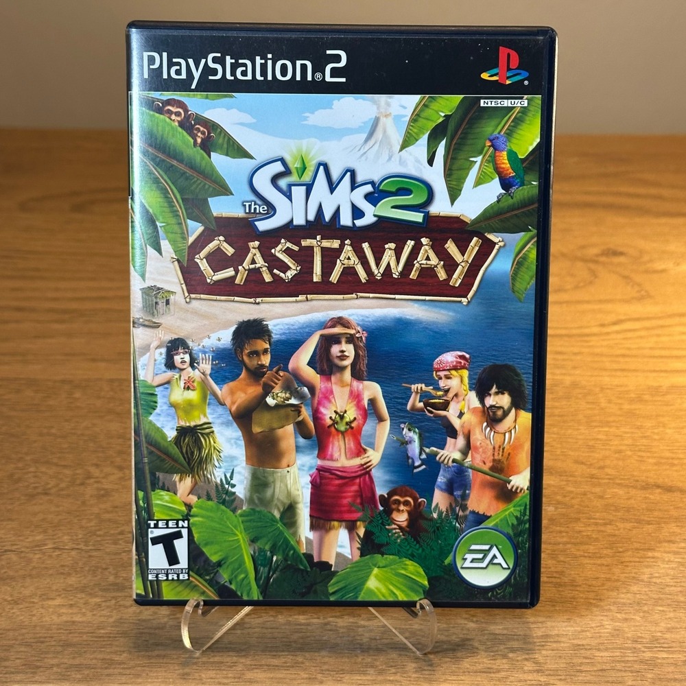 EA Games The Sims 2 Castaway PS2 PlayStation 2 NTSC SLUS 21664 Good Condition